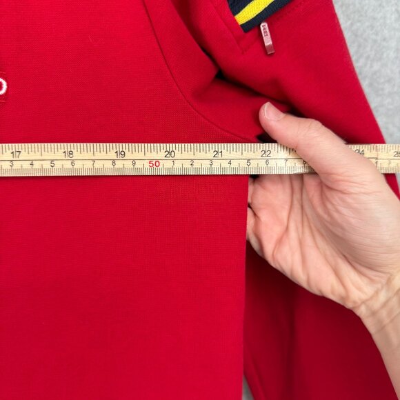 Alpine Club Switzerland Mens VTG Quarter Zip Wind Breaker Pullover Size L Red - Picture 12 of 12